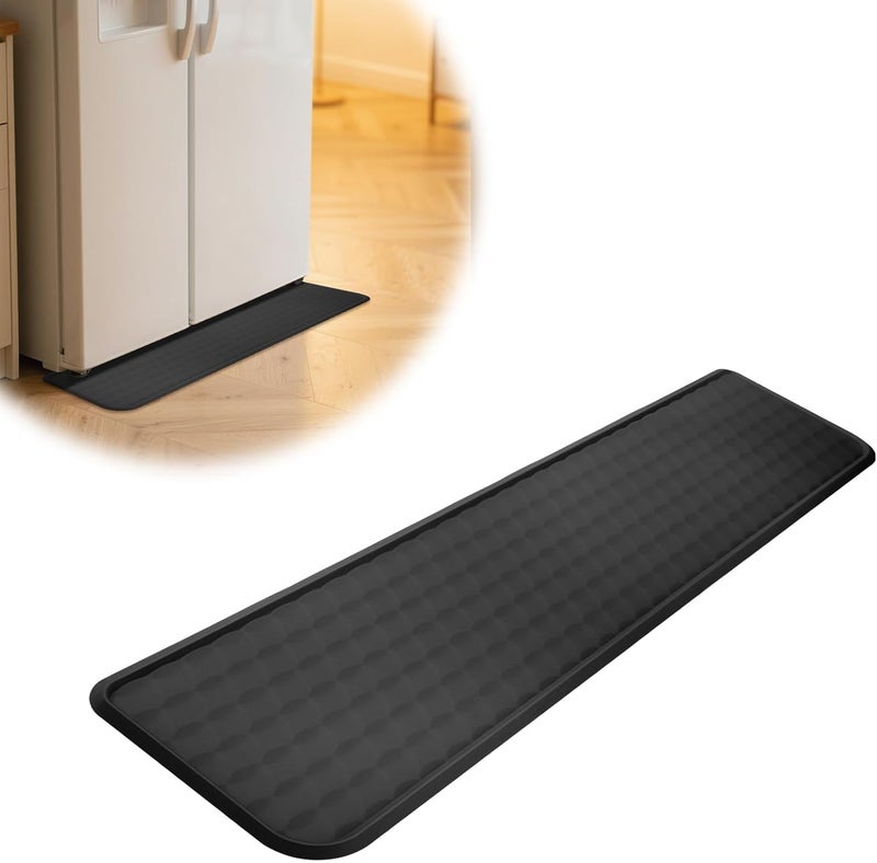 FIMXSD Refrigerator Spill Mat, 37.5 X 8.5 Fridge Mat Silicone Drip Tray Catcher for Washing Machine Refrigerator Spill Liner Floor Protector Anti-Slip - Image 1